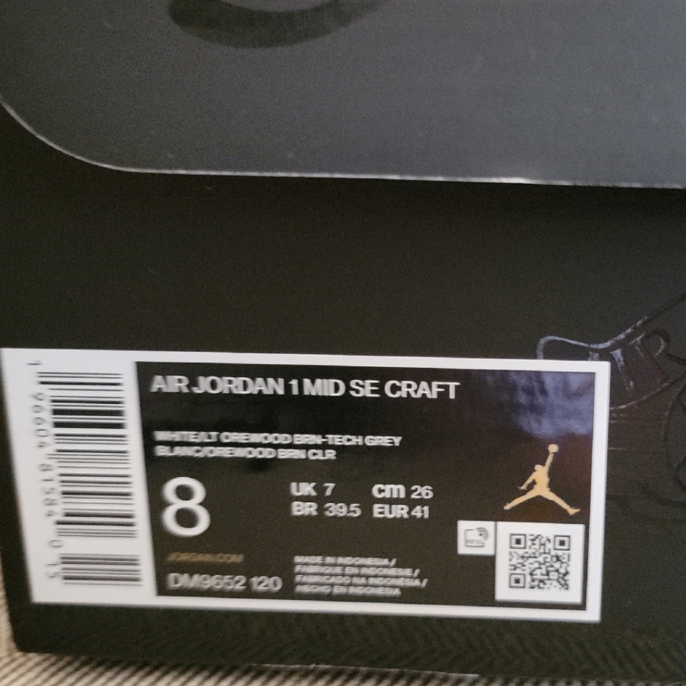 Nike Air Jordan 1 Mid SE Craft - White, Gray, Gold